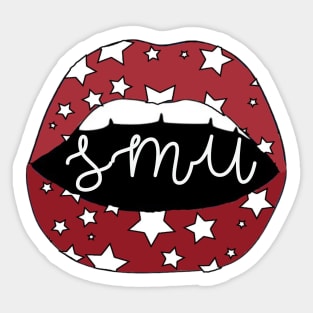 SMU Lips Red Stars Sticker